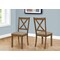 Monarch Specialties Dining Chair, Set Of 2, Side, Upholstered, Kitchen, Dining Room, Brown Fabric, Walnut Wood Frame I 1311 - alternate 4